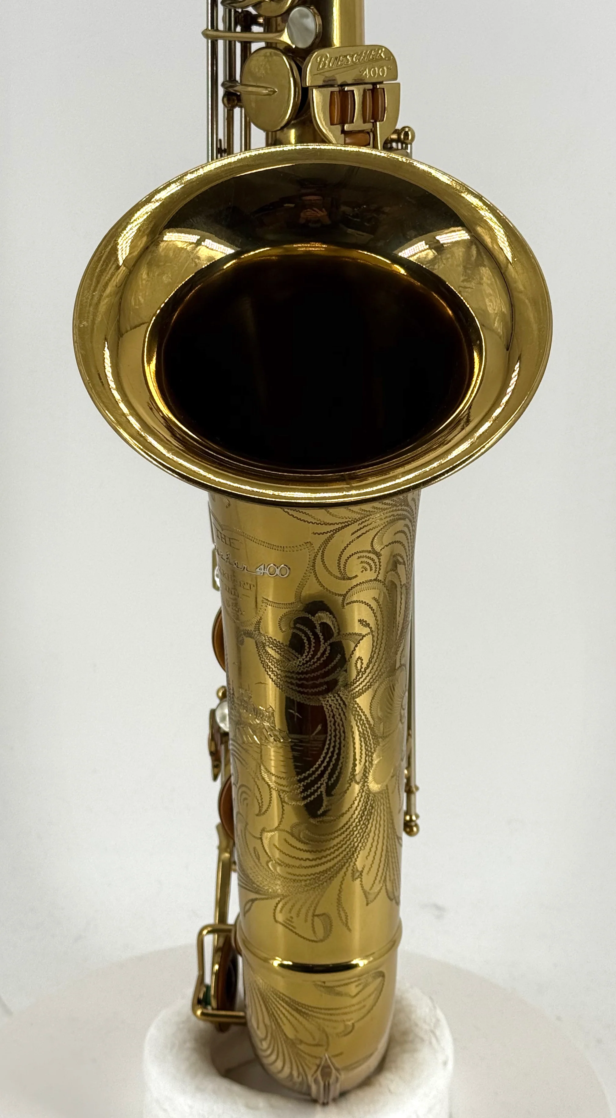 1951 Buescher 400 Top Hat and Cane Tenor Saxophone Ser# 340XXX - Image 10