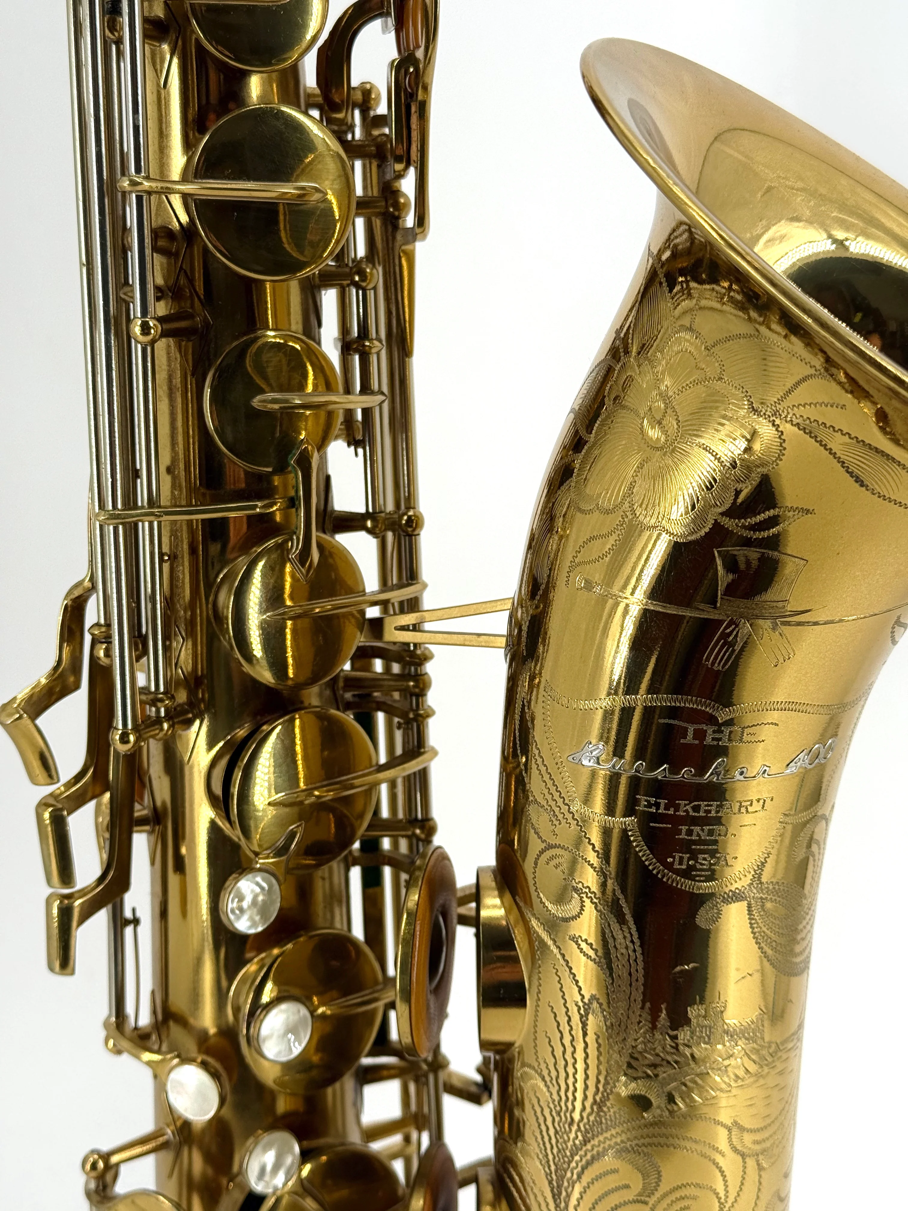 1951 Buescher 400 Top Hat and Cane Tenor Saxophone Ser# 340XXX - Image 5