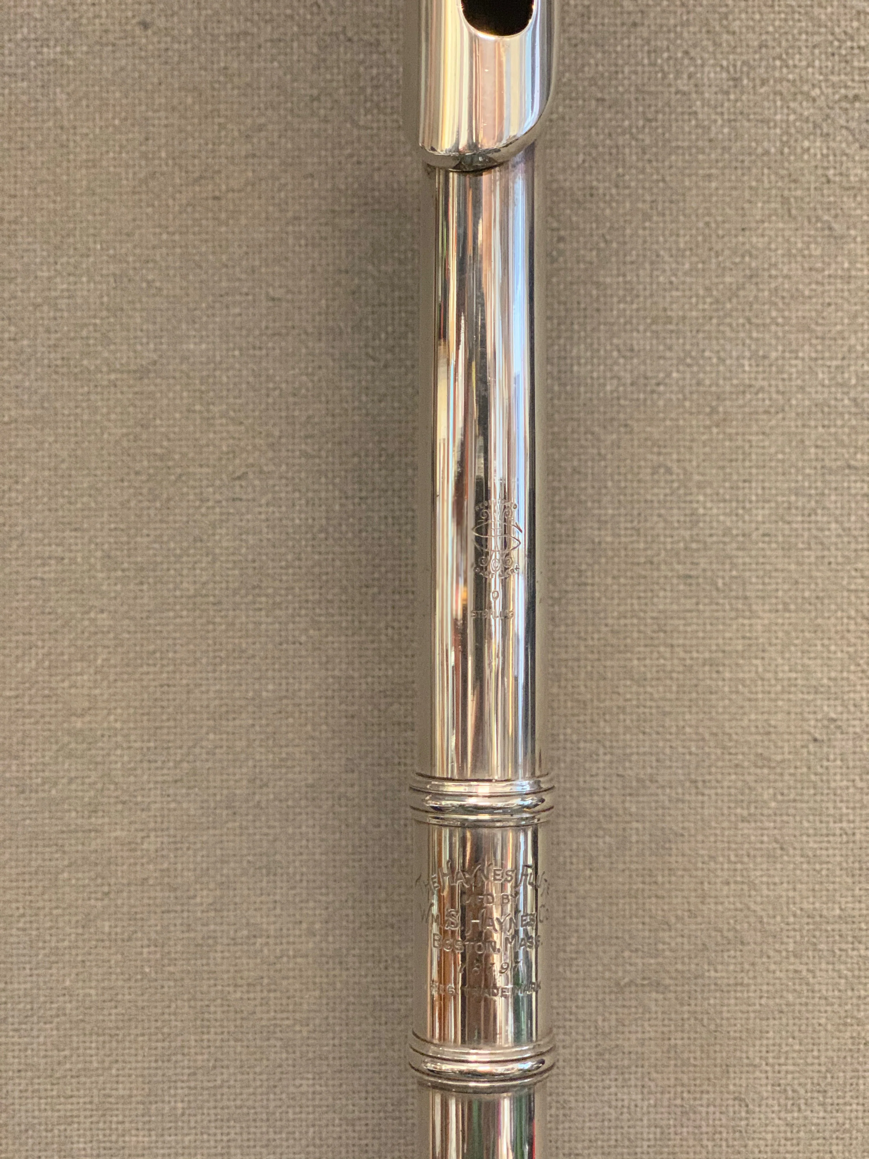 Haynes Solid Silver Closed Holed Flute #18,XXX JO - Image 4